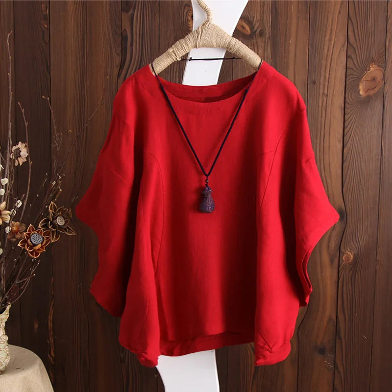 Harajuku Y2k Top Vintage Clothes Tees Cotton Linen Streetwear Casual Shirts for Women Clothing T-Shirts Fashion Summer