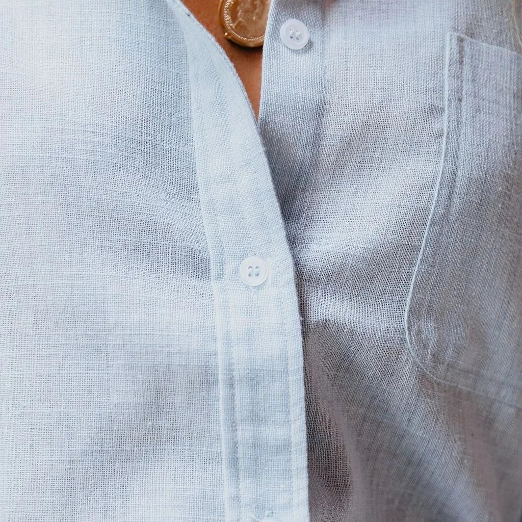 Casual Lapel Cotton Linen Loose Shirt Vintage Harajuku