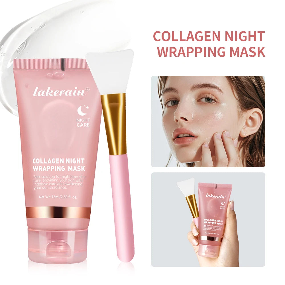 Collagen Jelly Cream Hydrolyzed Collagen Overnight Facial Mask Wrapping Peel