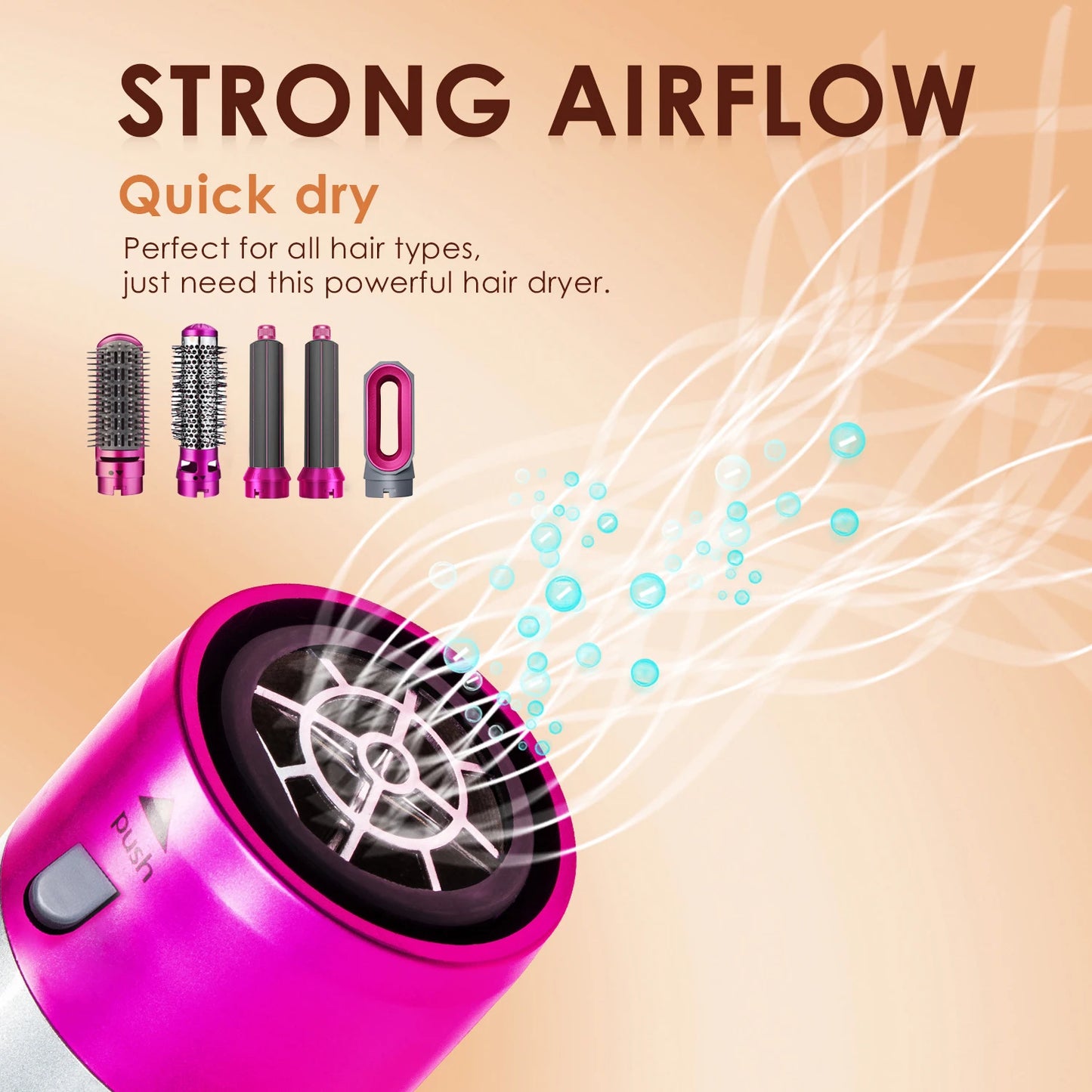 Multifunctional 5 In 1 Hair Straightener Curler Styling Set For Dyson Airwrap