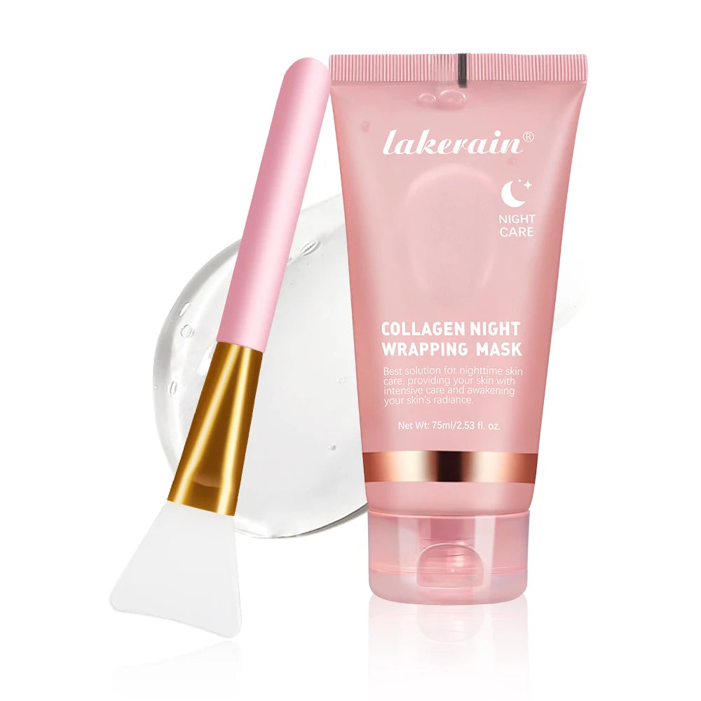 Collagen Jelly Cream Hydrolyzed Collagen Overnight Facial Mask Wrapping Peel