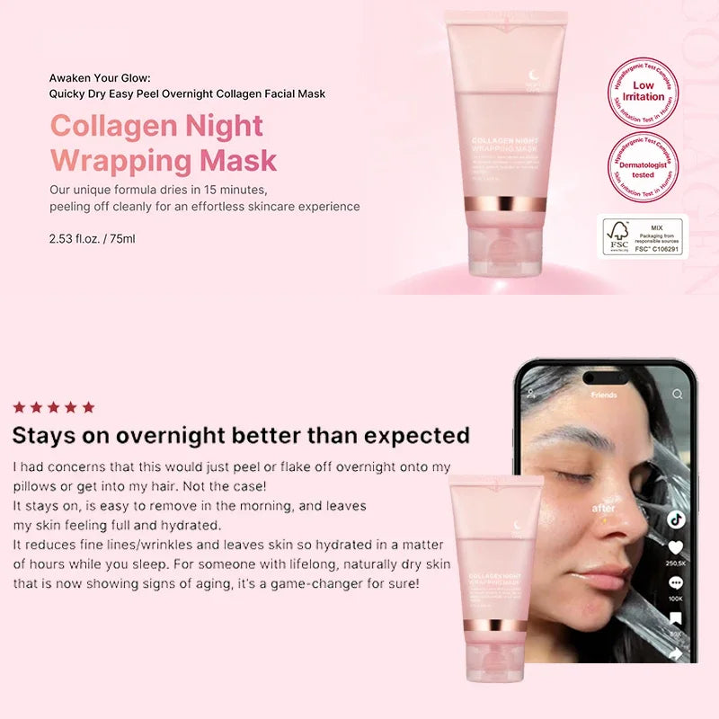 Korean Collagen Wrapping Peel Off Facial