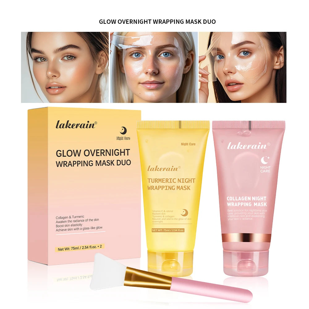 Collagen Jelly Cream Hydrolyzed Collagen Overnight Facial Mask Wrapping Peel