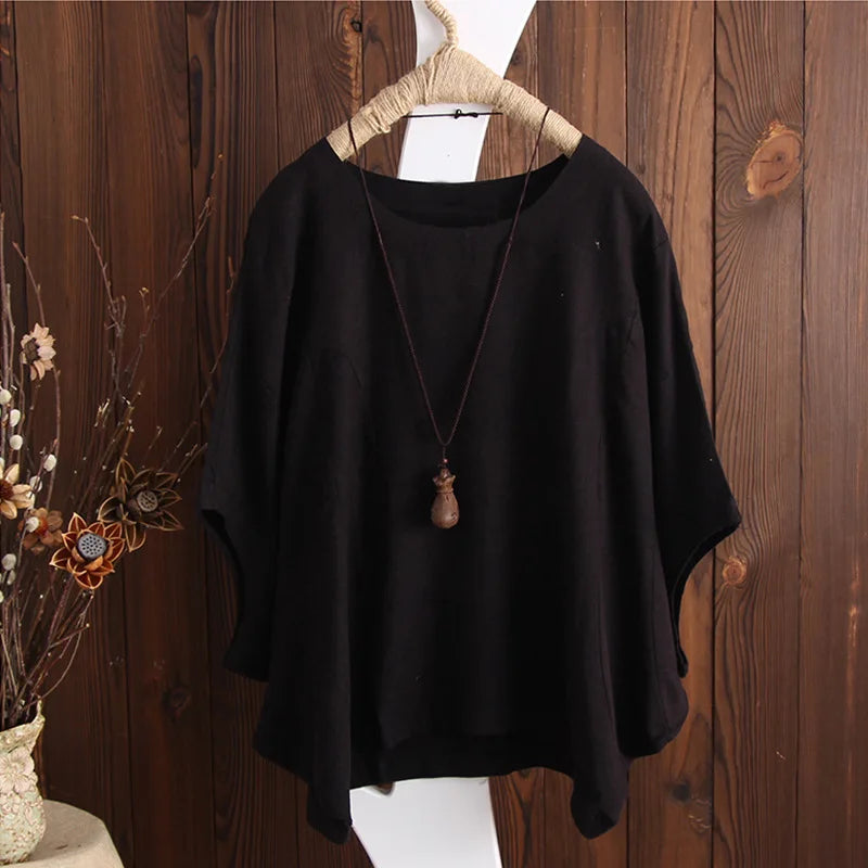 Harajuku Y2k Top Vintage Clothes Tees Cotton Linen Streetwear Casual Shirts for Women Clothing T-Shirts Fashion Summer