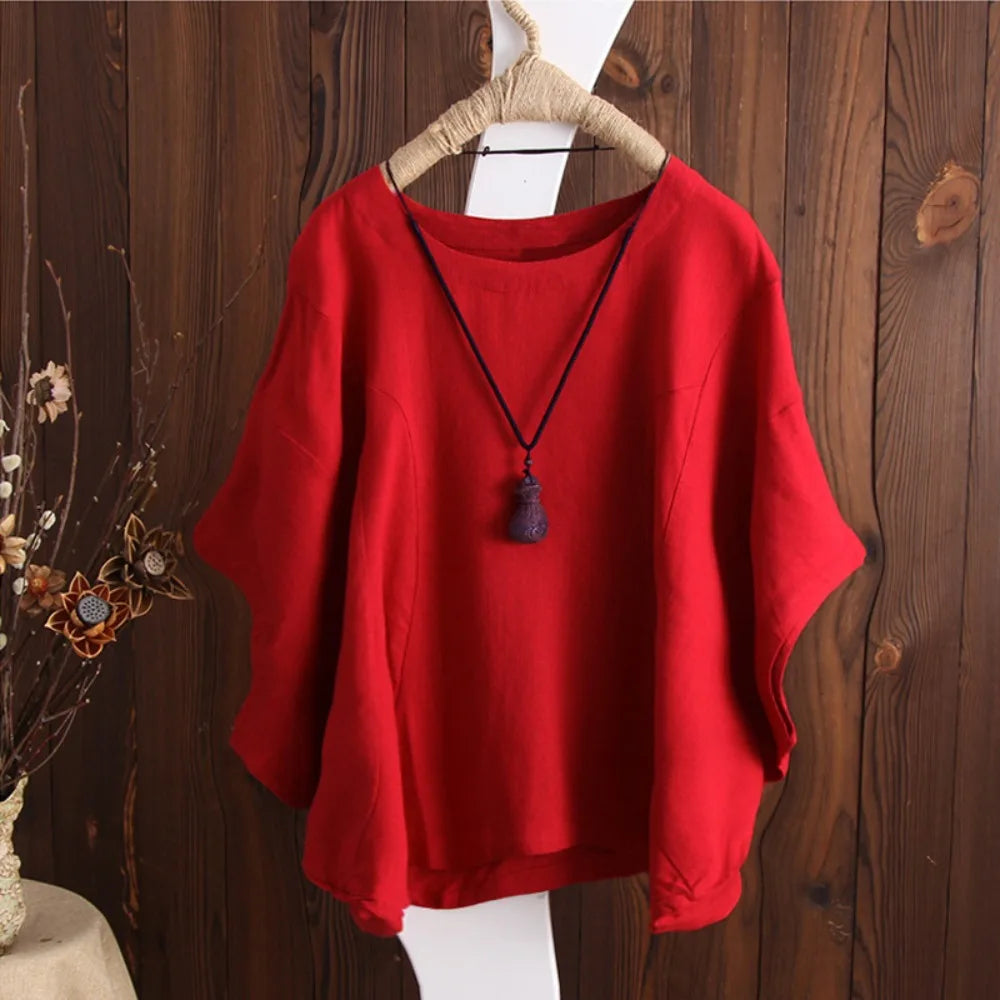 Harajuku Y2k Top Vintage Clothes Tees Cotton Linen Streetwear Casual Shirts for Women Clothing T-Shirts Fashion Summer