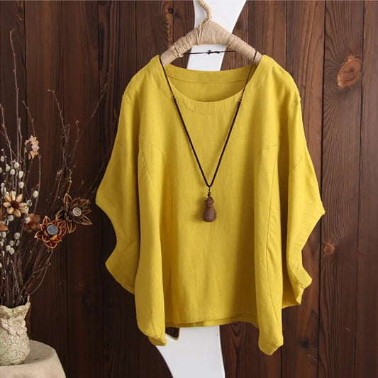 Harajuku Y2k Top Vintage Clothes Tees Cotton Linen Streetwear Casual Shirts for Women Clothing T-Shirts Fashion Summer