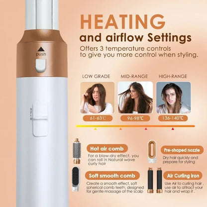 5 in 1 Hair Dryer Hot Comb Set Professional